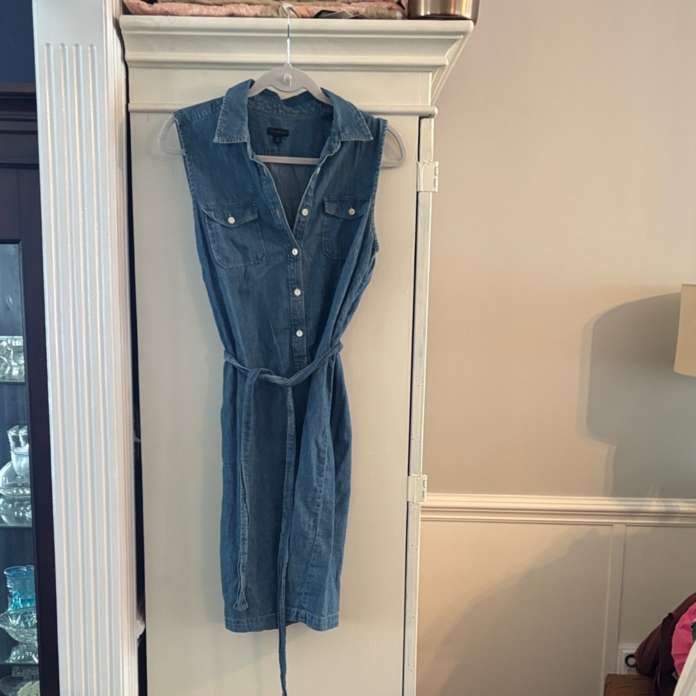 Talbots Blue Denim Midi Dress